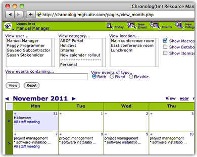 Chronolog(tm) Capacity Manager